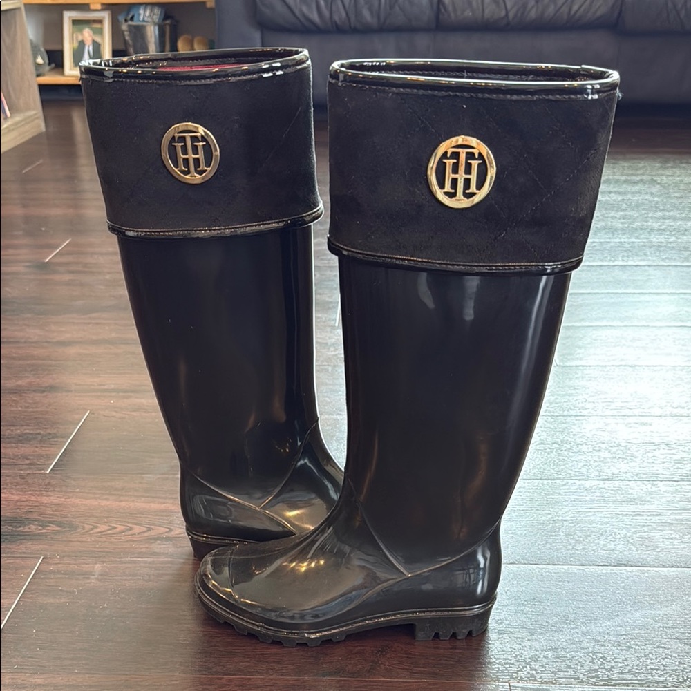 Tommy Hilfiger Black Rain Boots